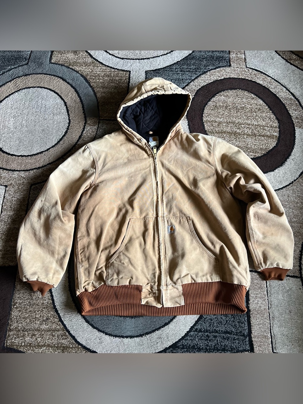 Men’s Vintage Carhartt J140 Firm Duck Flannel-Lined Active Jacket Size XL Tall